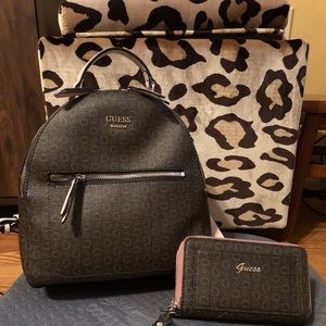 Guess backpack with wallet